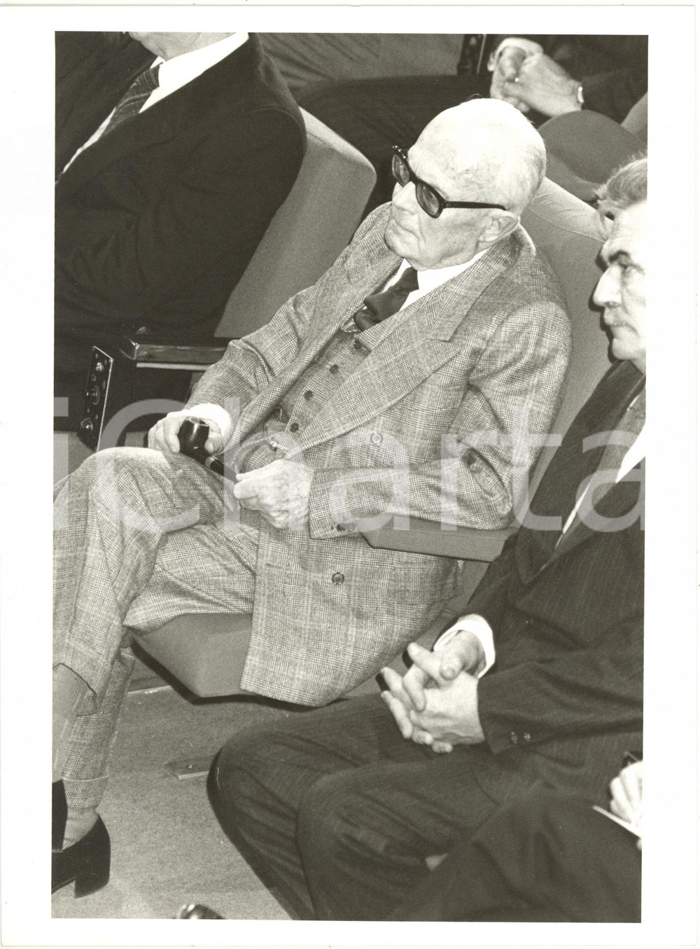 1985 ca ROMA Ritratto di Sandro PERTINI con pipa in mano (3) *Foto 18x24 