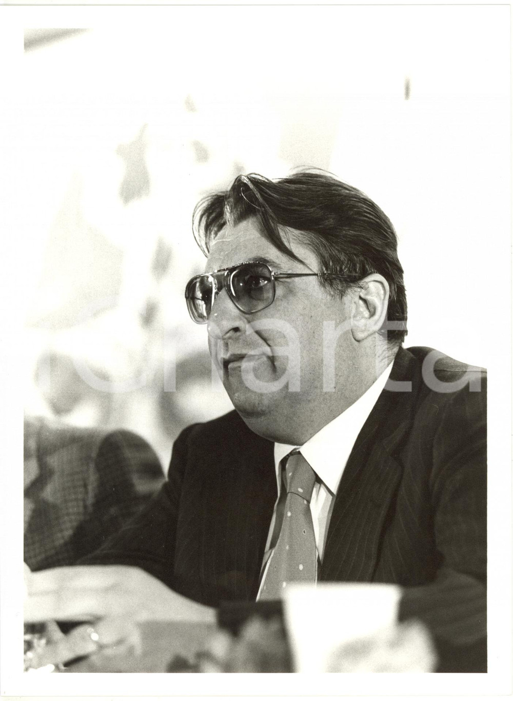 1985 ca ITALIA POLITICA PSI Ritratto di Giorgio GANGI durante un convegno *Foto