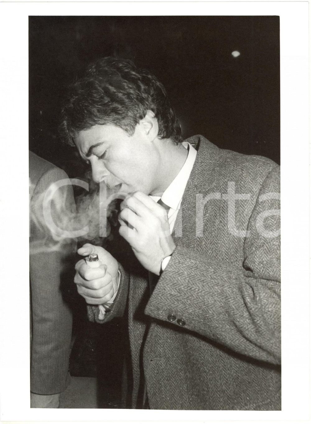 1986 ITALIA POLITICA - PSI Claudio MARTELLI si accende un sigaro *Foto 18x24
