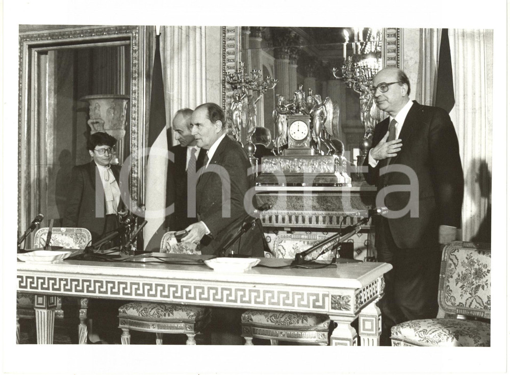 1984 MILANO POLITICA Incontro tra François MITTERRAND e Bettino CRAXI (4) *Foto