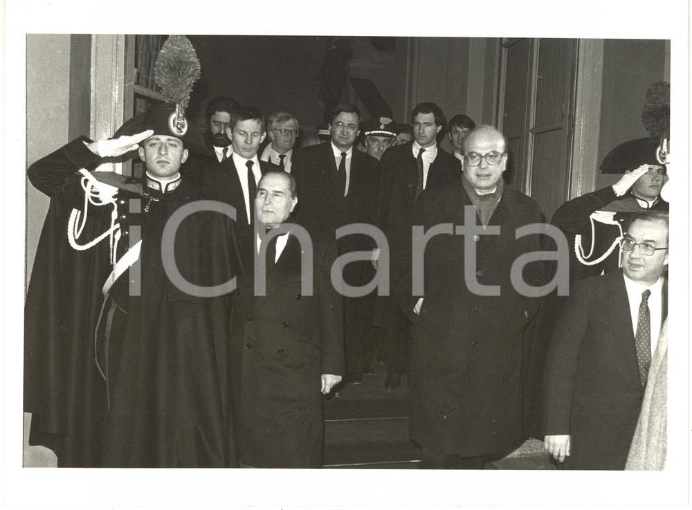 1984 MILANO POLITICA François MITTERRAND Bettino CRAXI Carlo TOGNOLI (3) *Foto