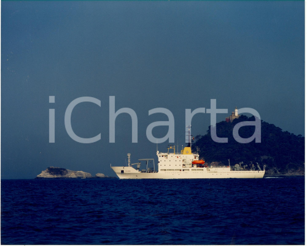 1990 ca LA SPEZIA NATO-CMRE Nave oceanografica ALLIANCE Faro di SAN VENERIO Foto