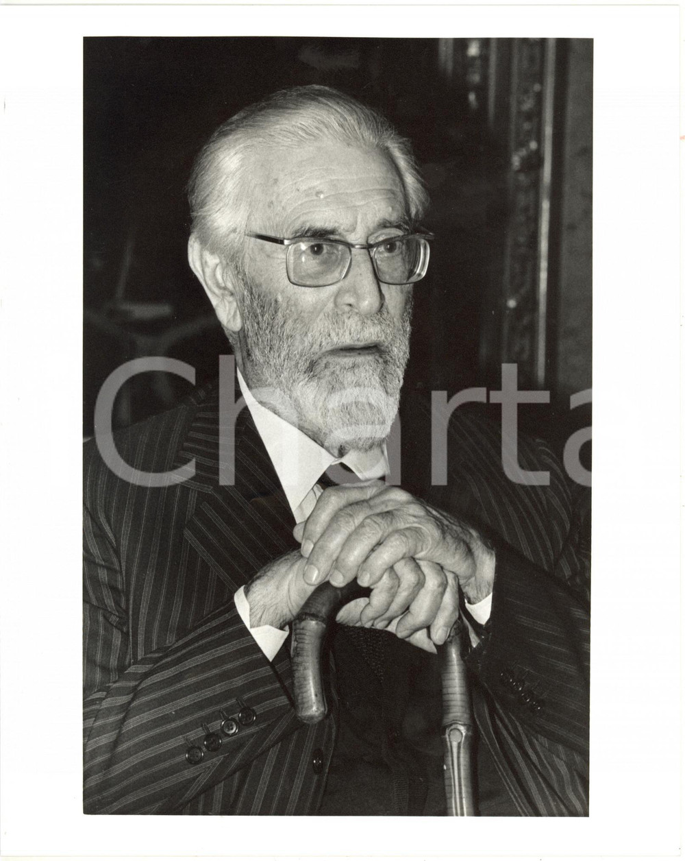 1985 ca ITALIA COSTUME - Mario SOLDATI - Ritratto dello scrittore (3) Foto 20x25