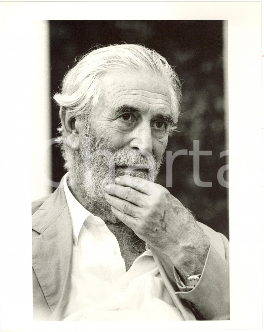 1985 ca PIETRASANTA (LU) Mario SOLDATI al Caffè de La Versiliana - Ritratto (5)