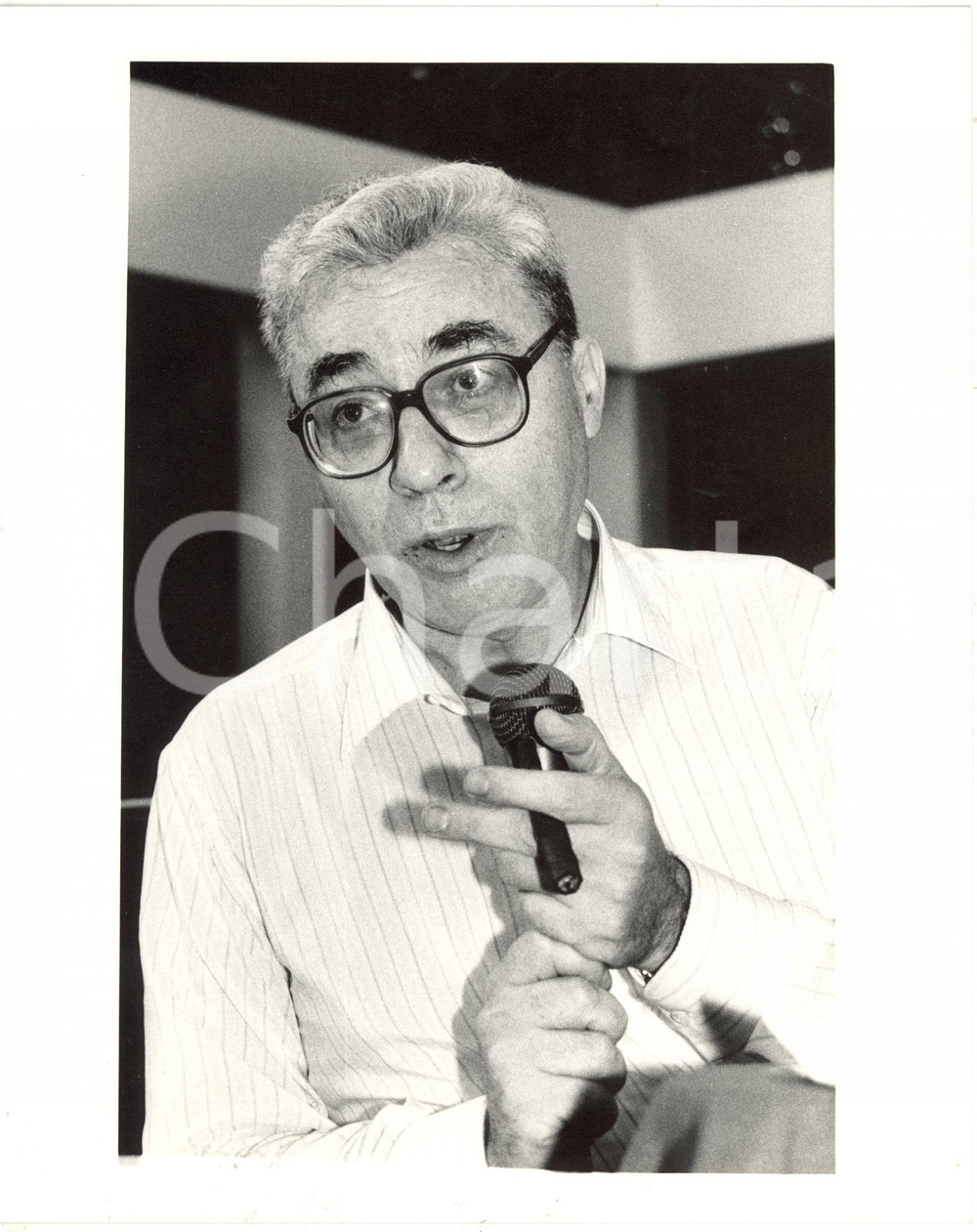 1985 ca ITALIA COSTUME Giornalista Pietro GIORGIANNI - Ritratto con sigaro *Foto