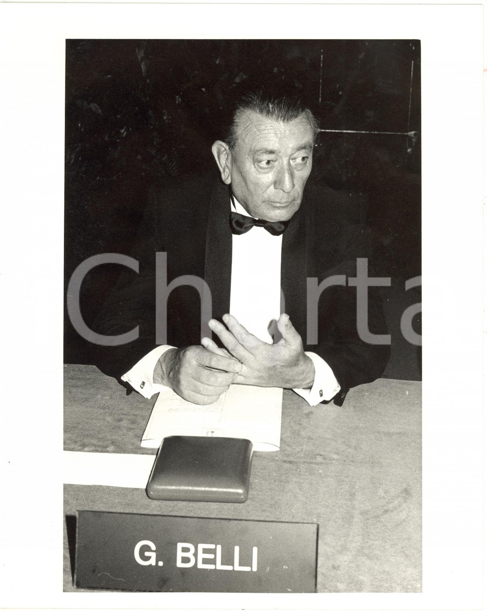 1985 ca VENEZIA PREMIO CAMPIELLO Giuria - Guido BELLI - Ritratto *Foto 20x25