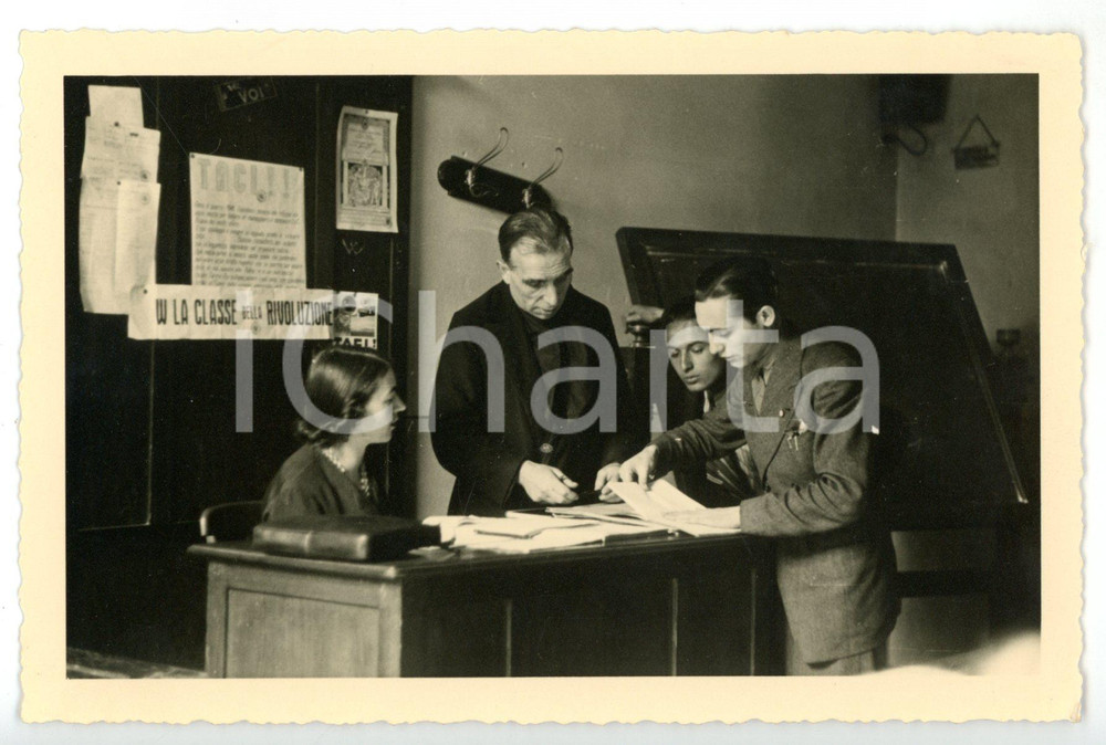 1942 MILANO Istituto SCHIAPARELLI - Prof. PALLAVICINI, SOMMARUGA e SANTORO Foto