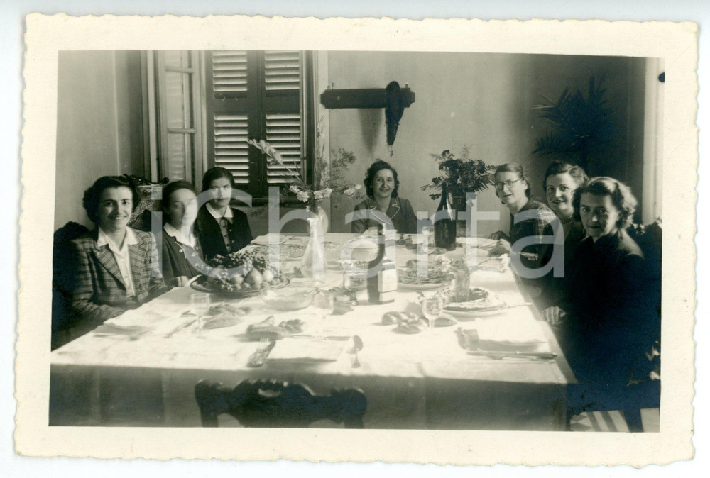 1943 LECCO Professoresse Istituto SCHIAPARELLI a pranzo in gita scolastica