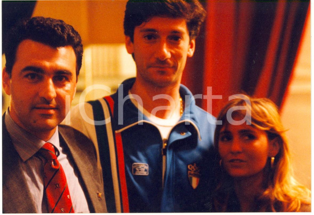 1995 ca ITALIA SCHERMA - Mauro NUMA Stefano PANTANO Daria BIANCHEDI *Foto 15x10