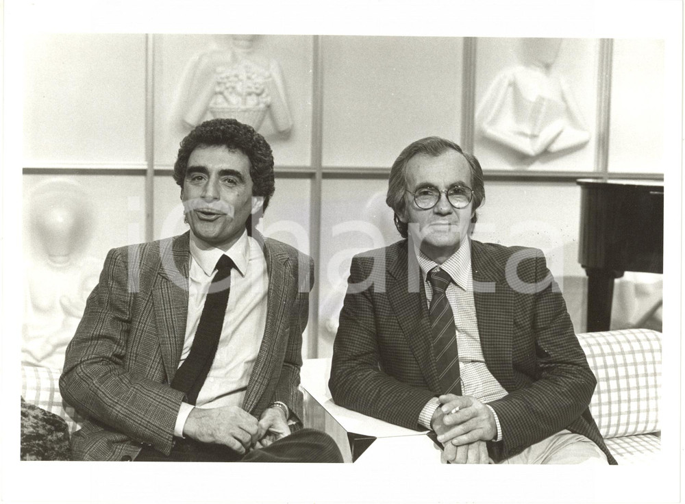 1985 ca RAI - Renzo CORTINA e Federico MONTI ARDUINI durante una trasmissione