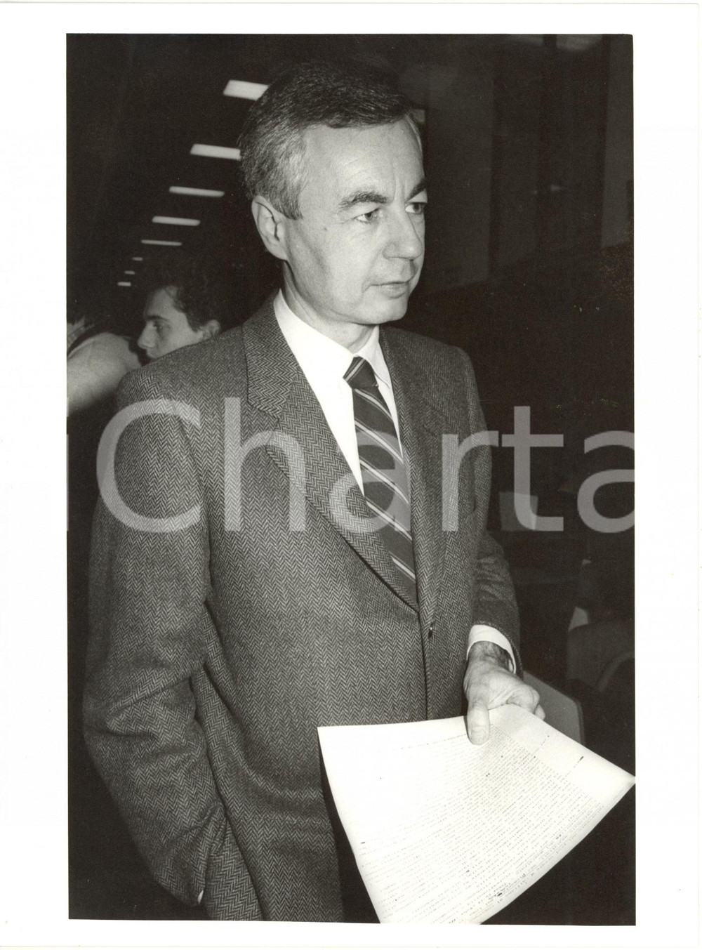1986 MILANO Convegno POLITEIA - Ritratto di Paolo MARTELLI (2) *Foto 18x24 cm