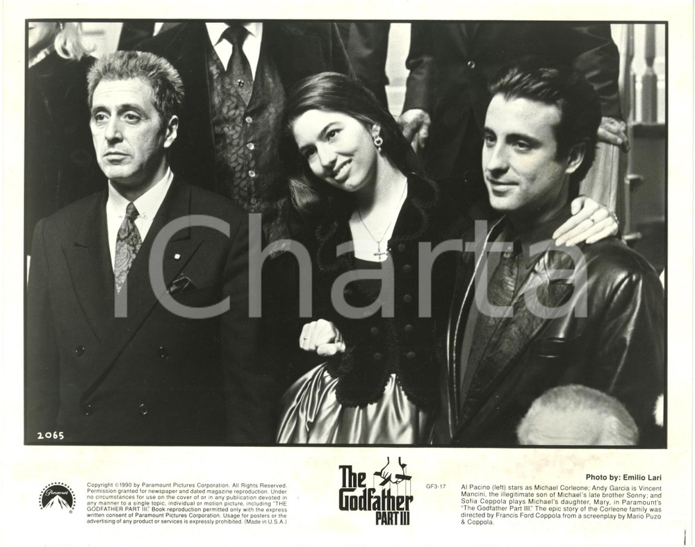 1990 CINEMA "The Godfather: Part III" Al PACINO Sofia COPPOLA Andy GARCIA *Foto