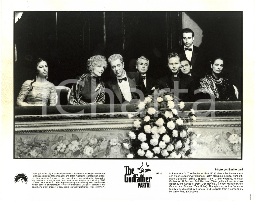 1990 CINEMA "The Godfather: Part III" Al PACINO Diane KEATON Andy GARCIA *Foto