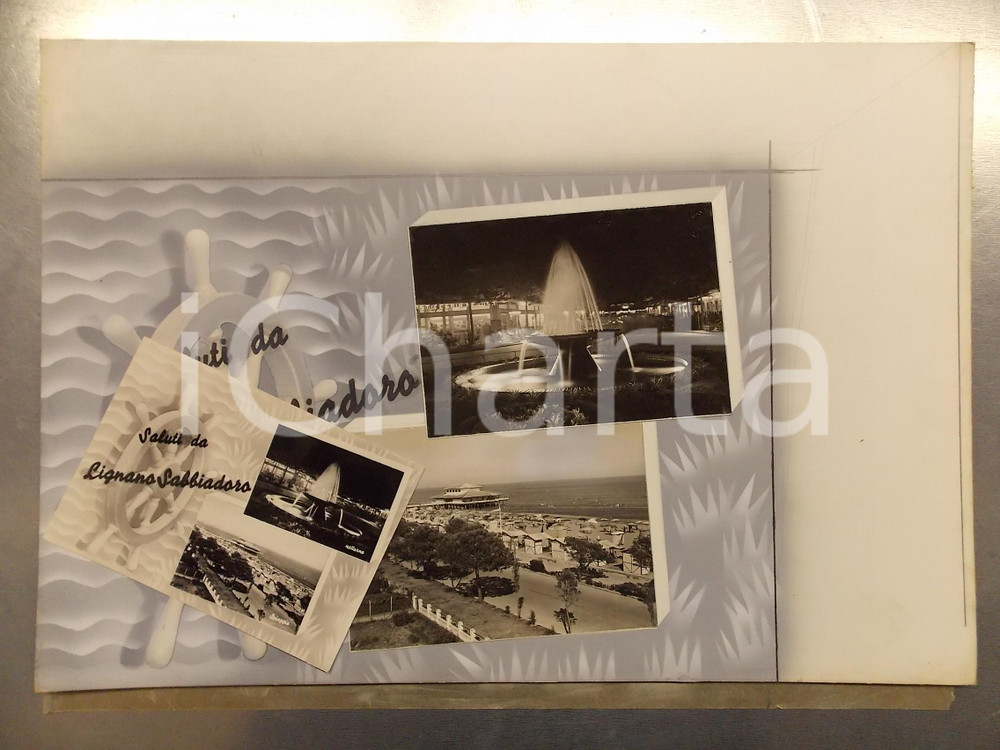 1960 ca LIGNANO SABBIADORO Spiaggia *Bozzetto preparatorio per cartolina 45x31