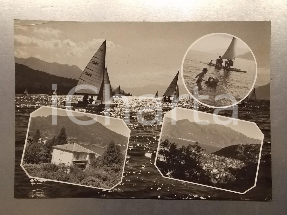 1960 ca MACCAGNO Vedutine sul Lago Maggiore - Bozzetto per cartolina 39x27