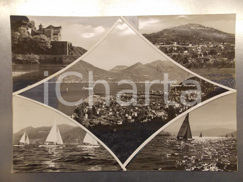 1960 ca MACCAGNO Regata barche a vela *Bozzetto preparatorio per cartolina 38x27