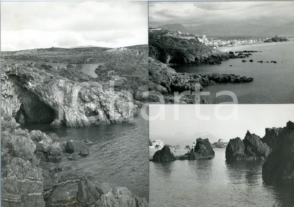 1960 ca SCALEA Panorama con pescatori *Bozzetto preparatorio per cartolina 30x21