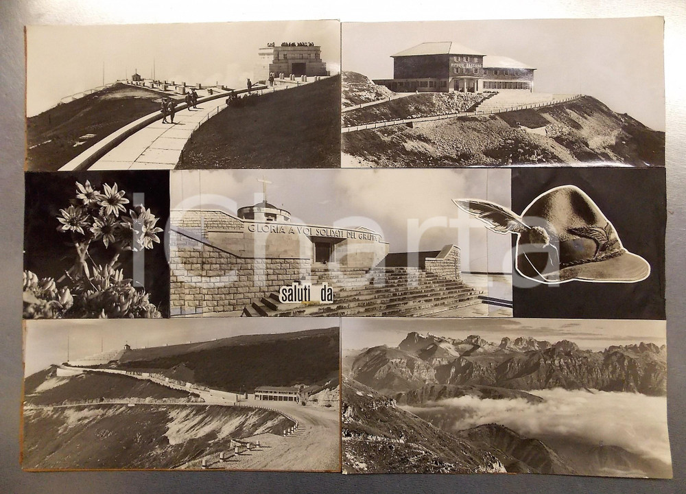 1960 ca MONTE GRAPPA Sacrario - Bozzetto preparatorio per cartolina 45x31 cm