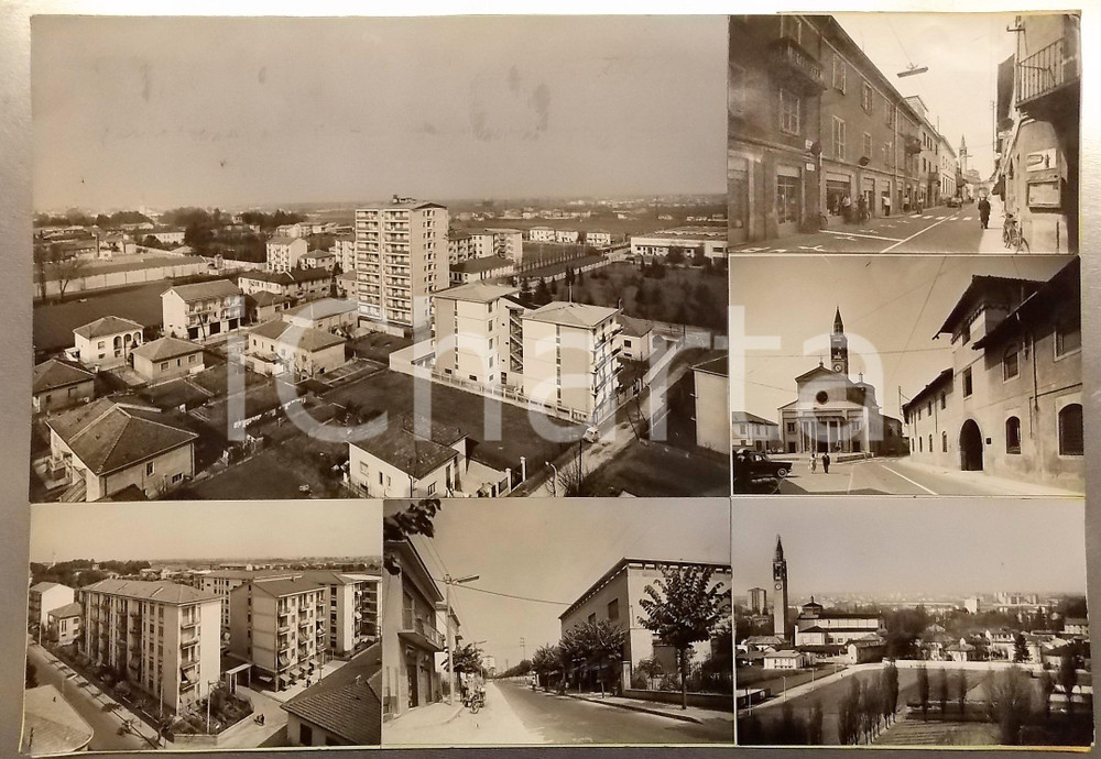 1960 ca PADERNO DUGNANO Vedute - Bozzetto preparatorio per cartolina 45x31 cm Bozzetto preparatorio per cartolina postale.Collage su cartoncino morbido.  CONDIZIONI: POOR (fotografia mancante al margine superiore) FORMATO: 45x31 cm    originale e autentica 1