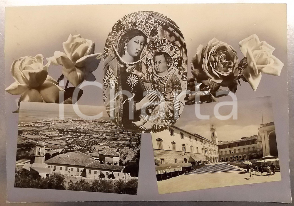 1960 ca MONTENERO (LI) La Madonna - Bozzetto preparatorio per cartolina 33x24 cm