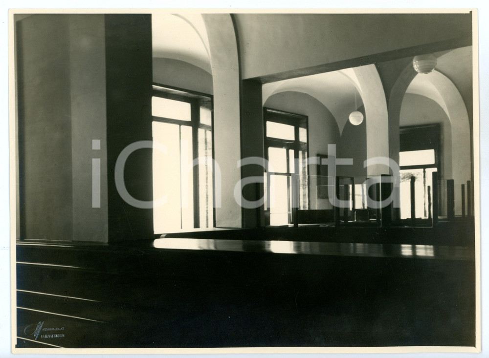 1950 ca SARDEGNA (?) Filiale CREDITO ITALIANO - Interni - Foto MARRAS 24x17 cm