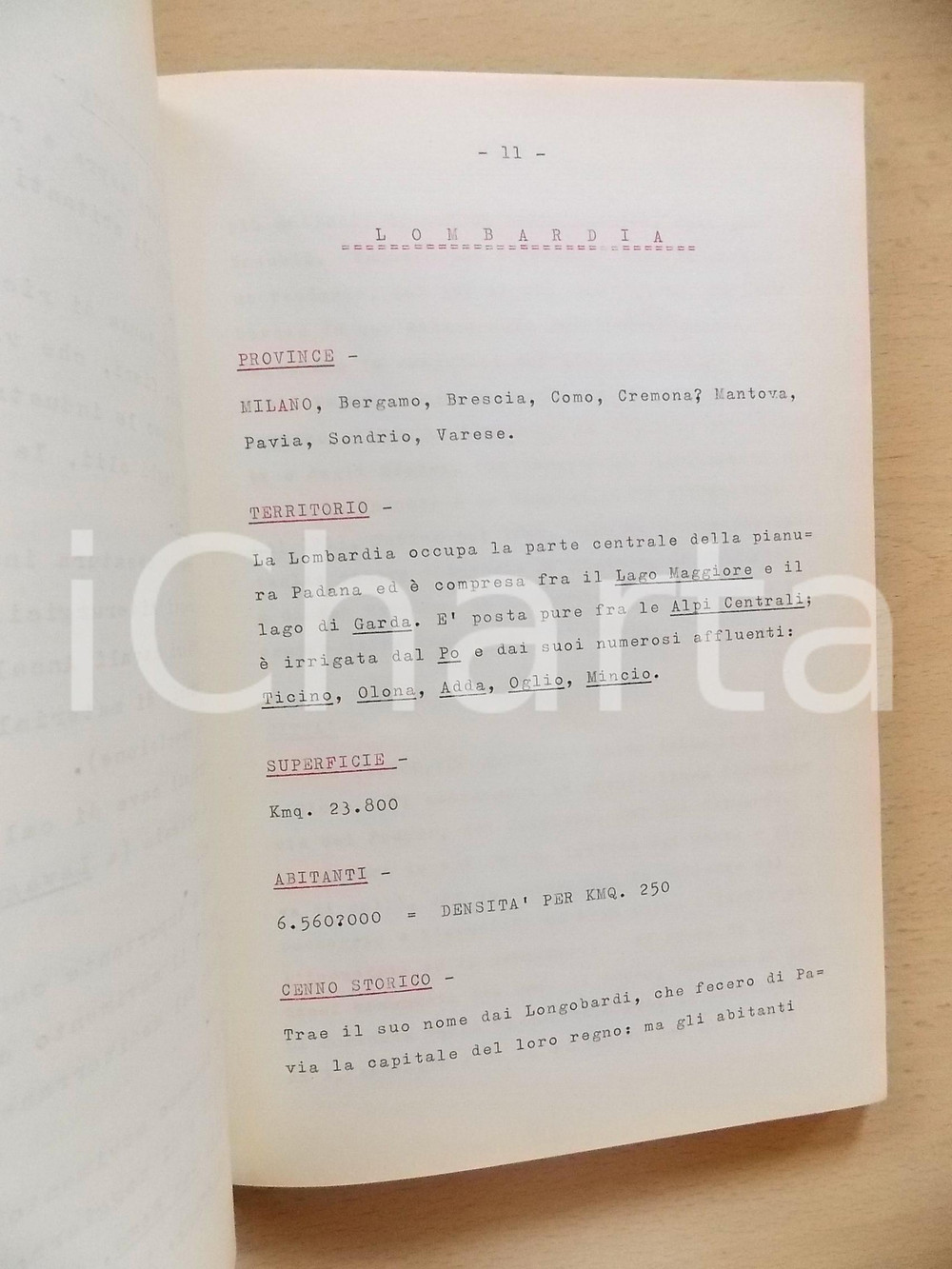 1957 MILANO Istituto GONZAGA - Riassunto di GEOGRAFIA - Quaderno 89 pp.