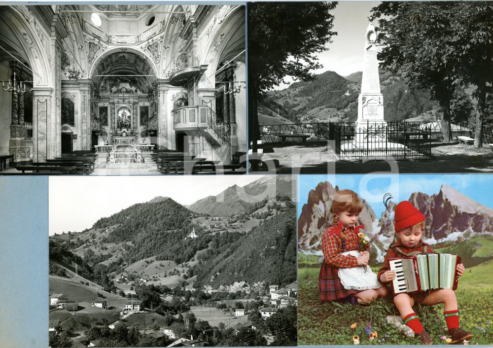 1960 ca BOVEGNO Bambini in abito tipico *Bozzetto preparatorio cartolina 30x21