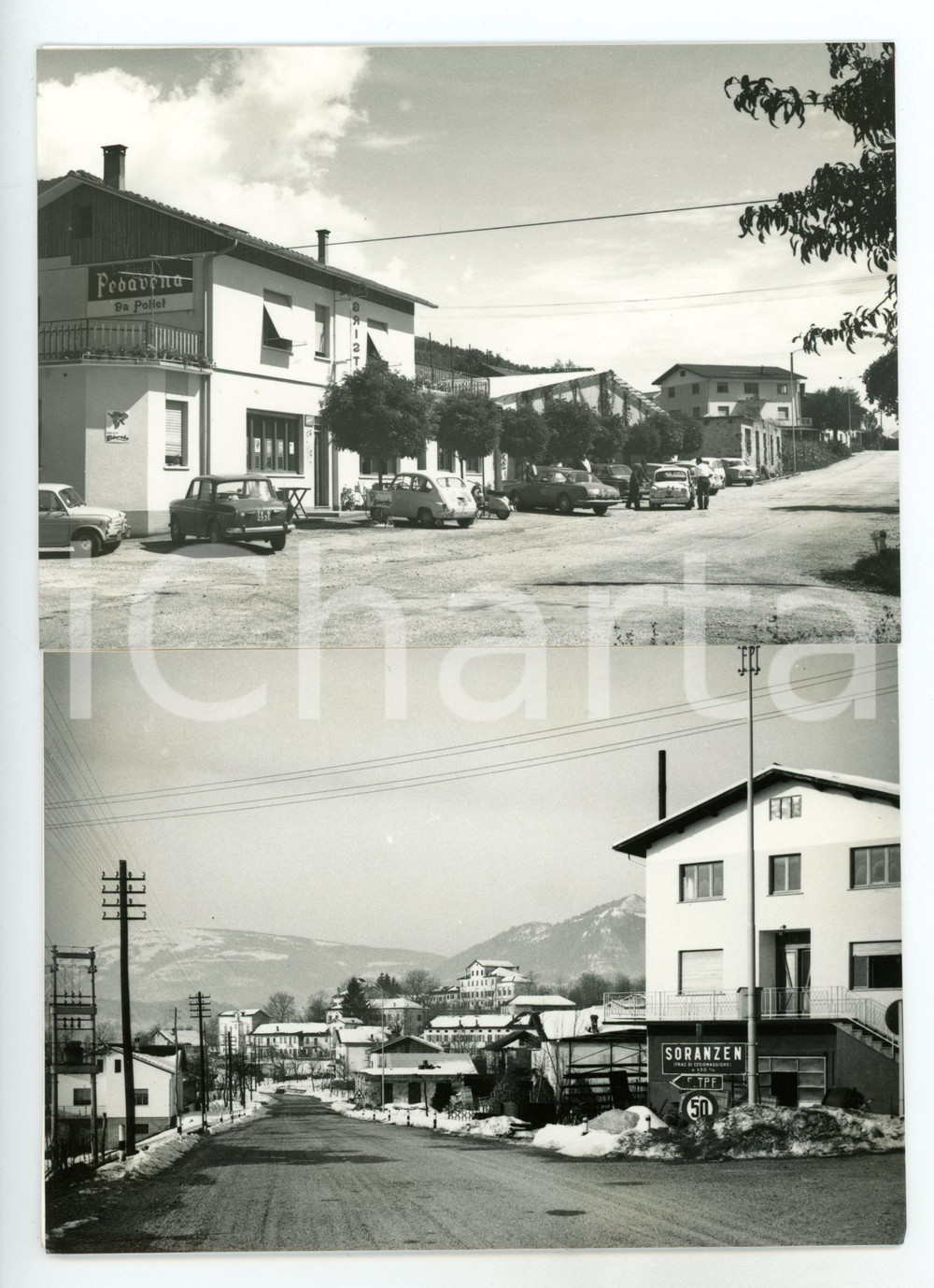 1960 ca CESIOMAGGIORE - SORANZEN *Bozzetto preparatorio per cartolina 15x21 cm