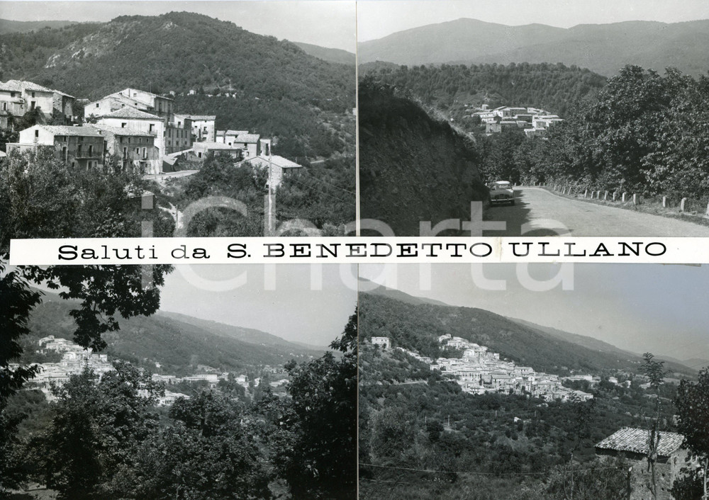 1960 ca SAN BENEDETTO ULLANO Panorama *Bozzetto preparatorio cartolina 30x21 cm