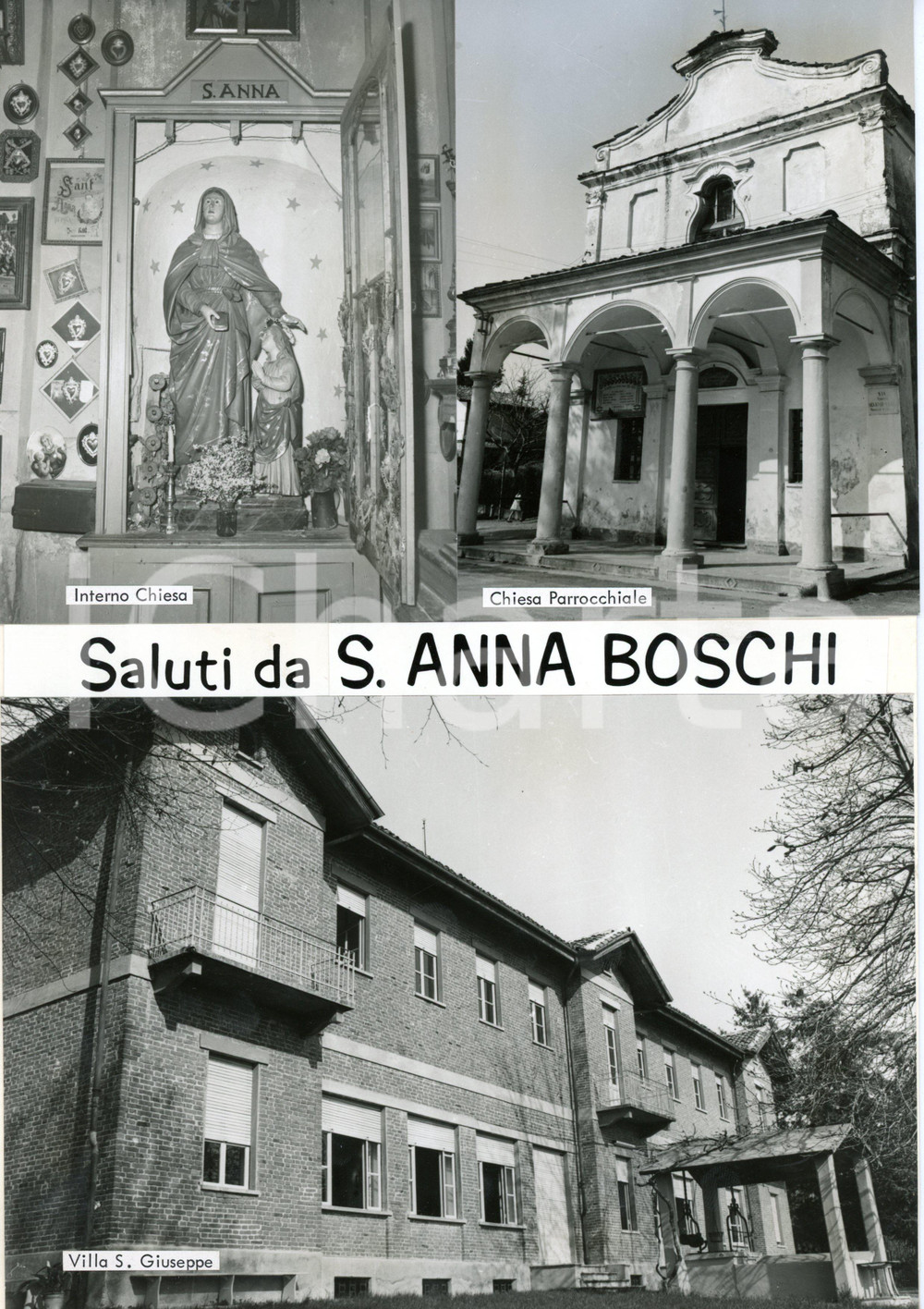 1960 ca CASTELLAMONTE - SANT'ANNA BOSCHI *Bozzetto preparatorio cartolina 21x30