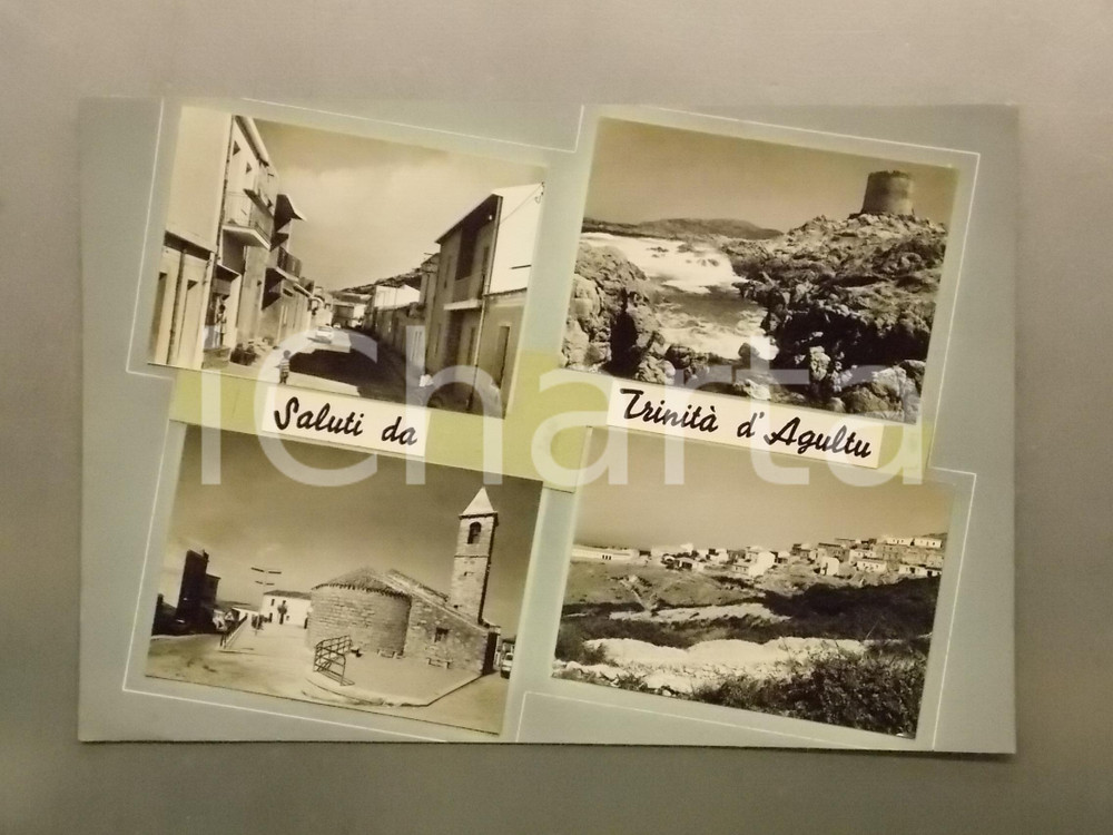 1960 ca TRINITÀ D'AGULTU (SS) Torre aragonese *Bozzetto per cartolina 38x26 cm