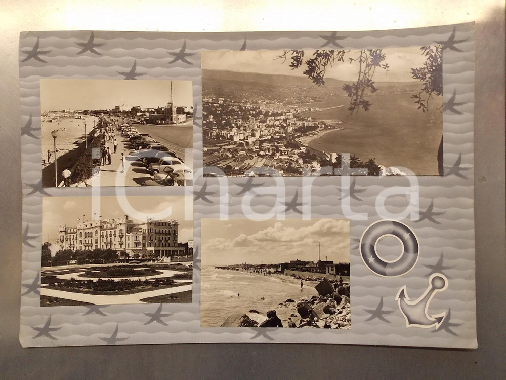 1960 ca GRAND HOTEL RIMINI Parco FELLINI *Bozzetto per cartolina 50x32 cm
