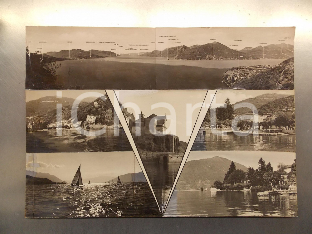 1960 ca MACCAGNO Albergo Torre Imperiale *Bozzetto preparatorio cartolina 45x30