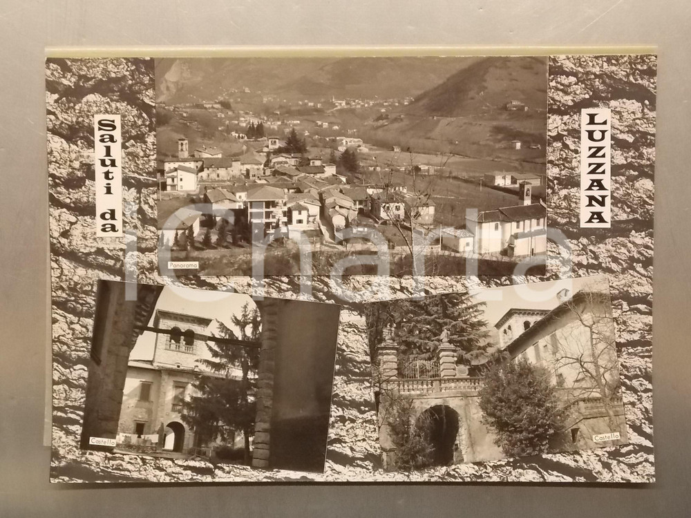1960 ca LUZZANA (BG) Castello GIOVANNELLI *Bozzetto preparatorio cartolina 37x26