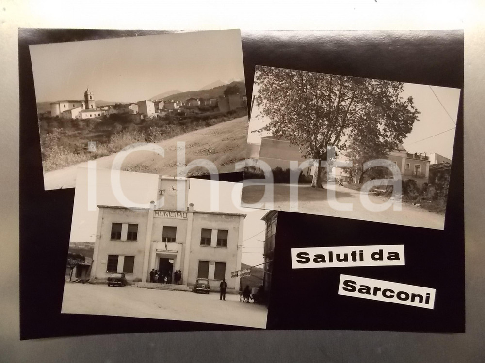 1960 ca SARCONI (PZ) Municipio *Bozzetto preparatorio per cartolina 32x23 cm
