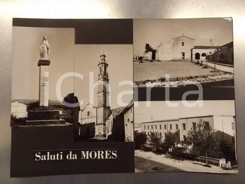 1960 ca MORES (SS) Veduta del campanile *Bozzetto preparatorio cartolina 33x23