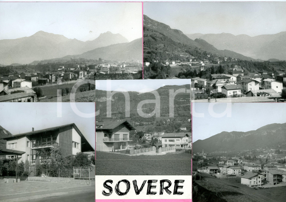 1960 ca SOVERE (BG) Veduta panoramica *Bozzetto preparatorio per cartolina 30x20