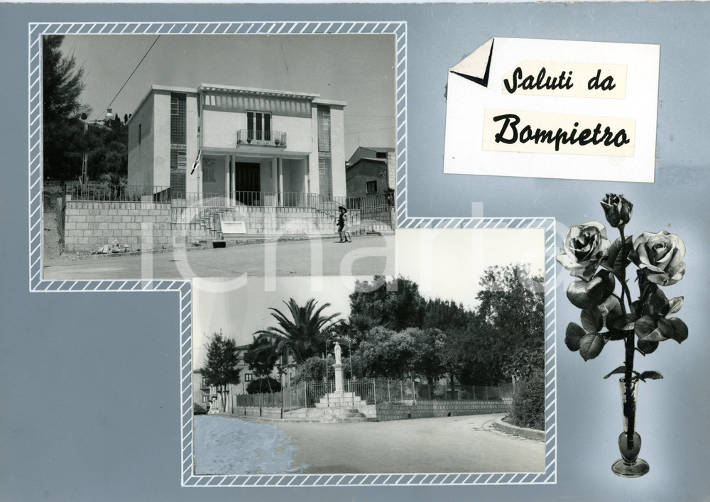 1960 ca BOMPIETRO (PA) Statua della Madonna *Bozzetto per cartolina 30x21 cm