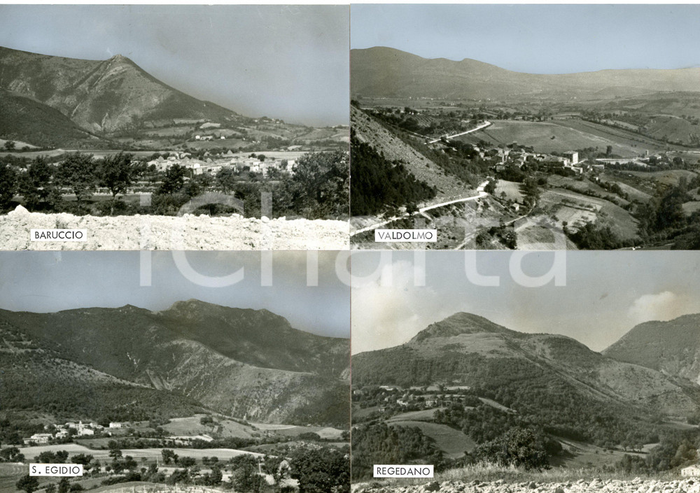 1960 ca SASSOFERRATO Fraz. BARUCCIO VALDOLMO REGEDANO *Bozzetto cartolina 30x21