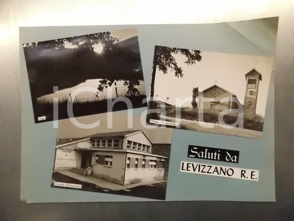1960 ca BAISO - LEVIZZANO (RE) Scuola elementare *Bozzetto per cartolina 32x23