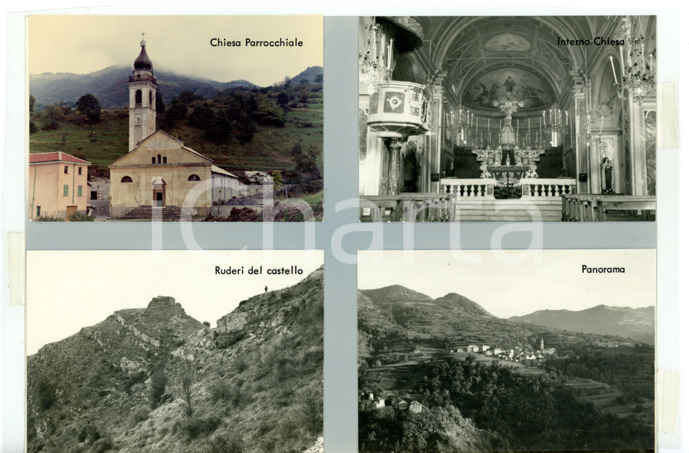 1960 ca CABELLA LIGURE (AL) Panorama *Bozzetto preparatorio per cartolina 24x17