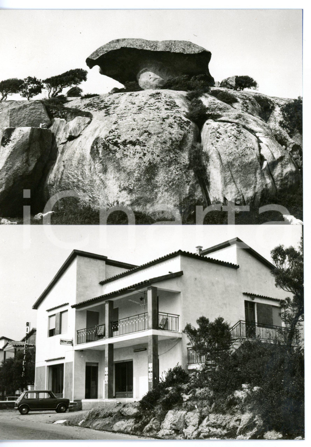 1960 ca ARZACHENA (SS) Roccia del Fungo *Bozzetto per cartolina 15x21 cm