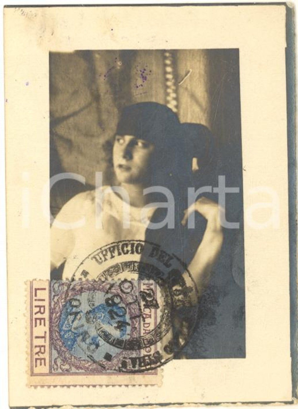 1924 TORINO Ritratto dell'attrice Felicita VITROTTI - Foto RARA 7x9 cm