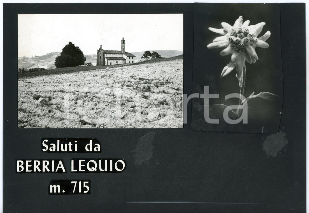 1960 ca LEQUIO BERRIA Santuario MADONNA DELLA NEVE *Bozzetto per cartolina 30x21