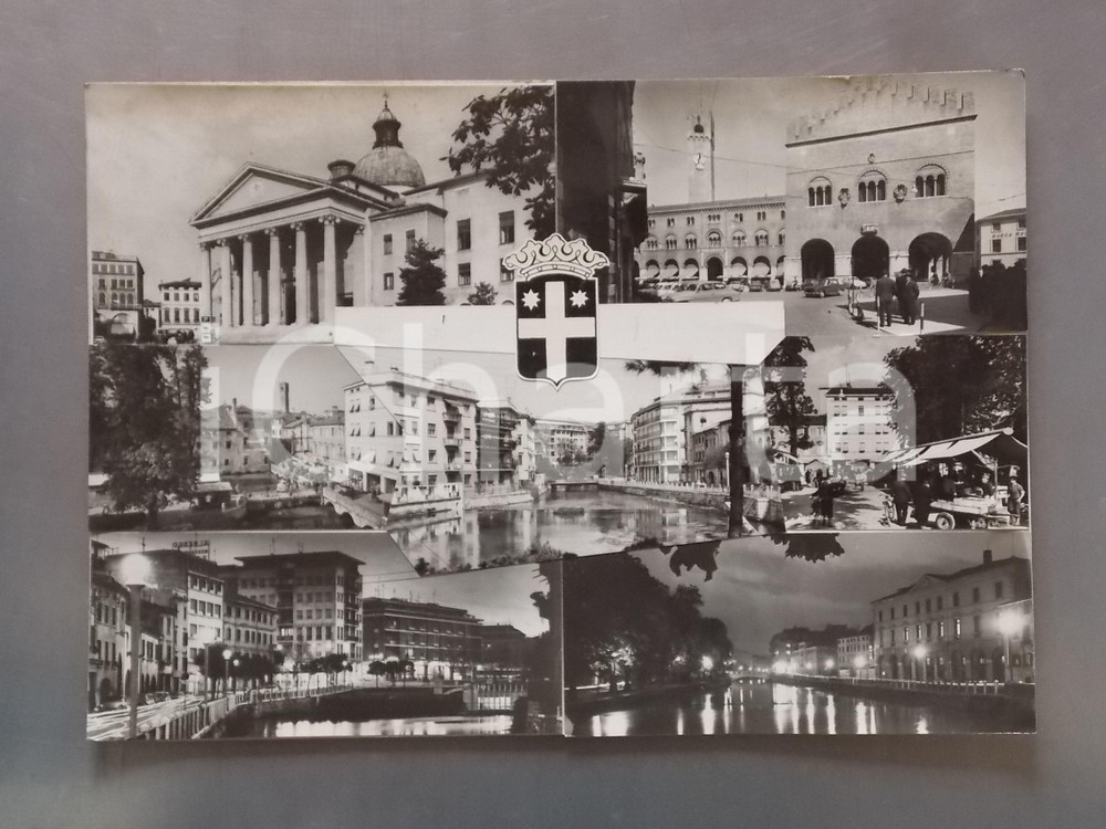 Stampa, bozzetto originale 1960 ca TREVISO Ponte dell UniversitÃ  Bozzetto preparatorio per cartolina 45x31 1