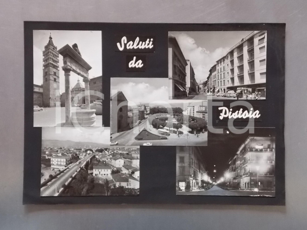 1960 ca PISTOIA Via XX Settembre *Bozzetto preparatorio per cartolina 40x28 cm