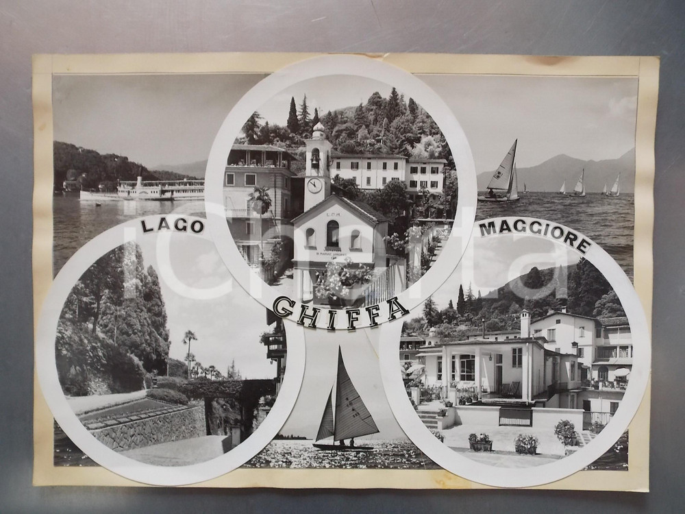 1960 ca GHIFFA (VB) Battello PIEMONTE *Bozzetto preparatorio per cartolina 45x30