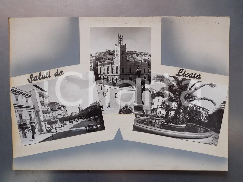 1960 ca LICATA (AG) Palazzo di Città *Bozzetto preparatorio per cartolina 40x28
