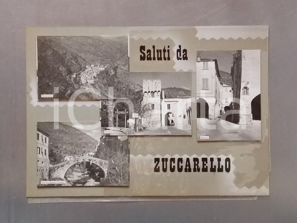 1960 ca ZUCCARELLO (SV) Antico ponte romano *Bozzetto per cartolina 40x28 cm