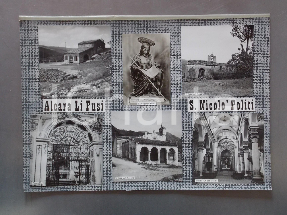 1960 ca ALCARA LI FUSI Monastero S. Maria del Rogato *Bozzetto cartolina 45x30